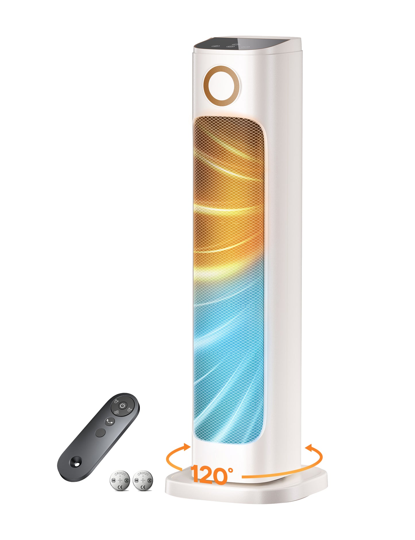 Patio Heater And Fan Combo for Indoor Use,Space Backyard Room Indoor,1500W Tower Portable Electric Space Outdoor with Remote,Infrared Heater,15H Timers,Quiet,for Office, White